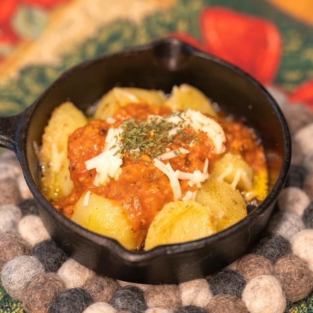 ベジミートソースのポテトグラタン